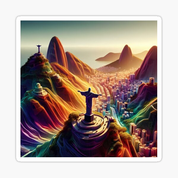 the wonderful city of rio de janeiro Sticker