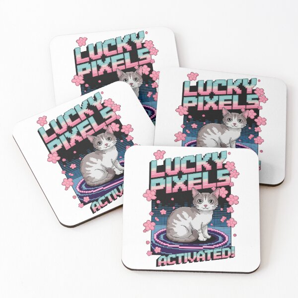 Item preview, Lucky Pixels Activated – Retro Cat Pixel Art designed and sold by NaturePixel.