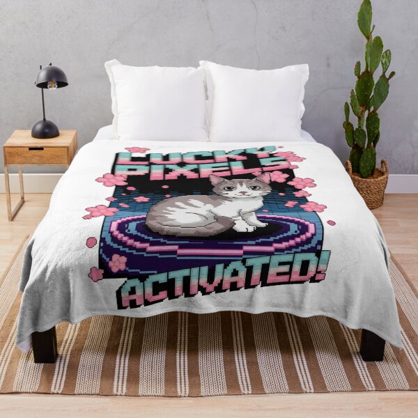 Item preview, Lucky Pixels Activated – Retro Cat Pixel Art designed and sold by NaturePixel.