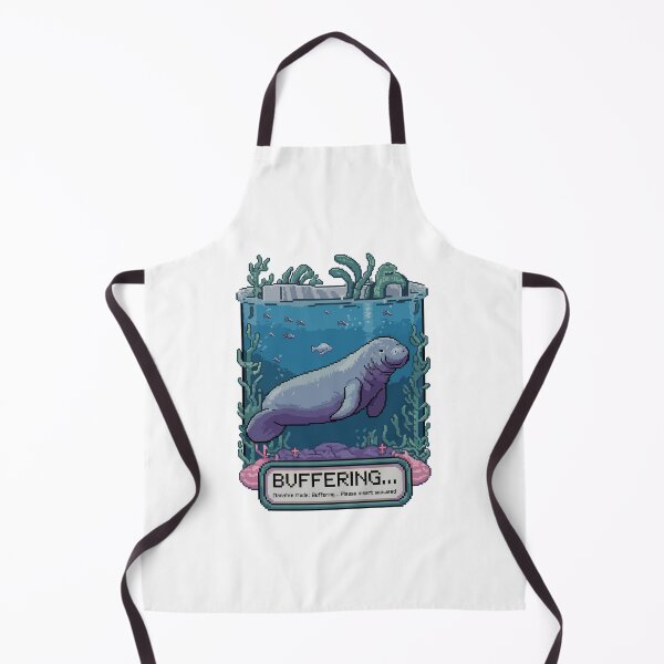 Item preview, Buffering Manatee Mode – Cute Pixel Ocean Animal designed and sold by NaturePixel.