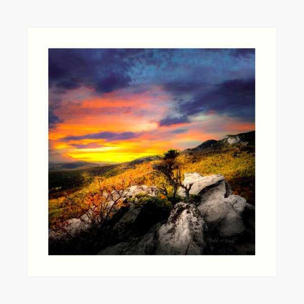 Sunset on Rough Ridge Art Print