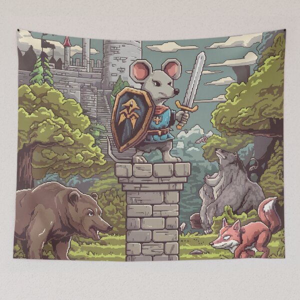 Item preview, Pixel Art Knight Mouse - Medieval Fantasy Adventure designed and sold by NaturePixel.