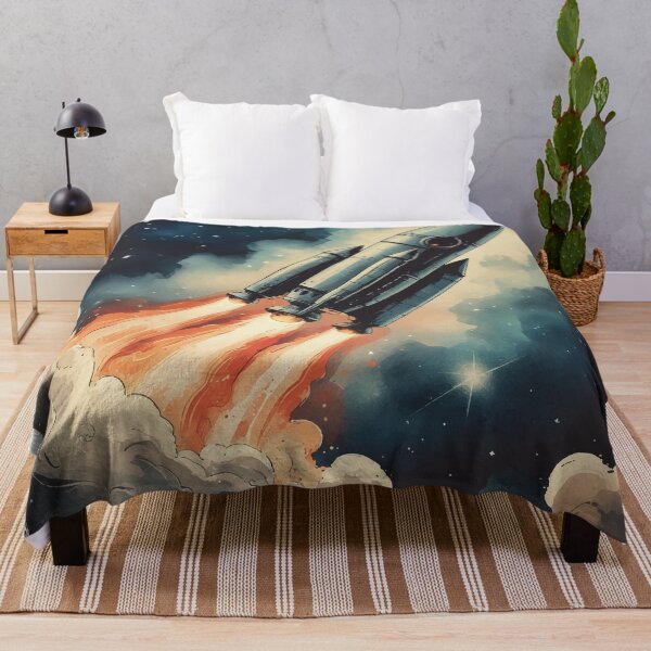 Item preview, Retro Space Rocket Launch – Vintage Cosmic Adventure designed and sold by Moss and Moon Studio.