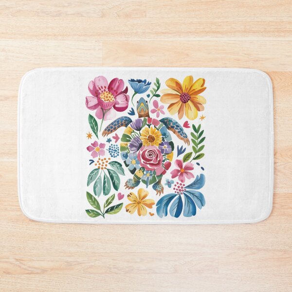 Item preview, Floral Turtle Watercolor Illustration designed and sold by Snifferius.