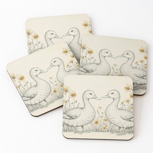 Item preview, Elegant Hand Drawn Swan Couple Vintage  designed and sold by Angelsartsandpattern.