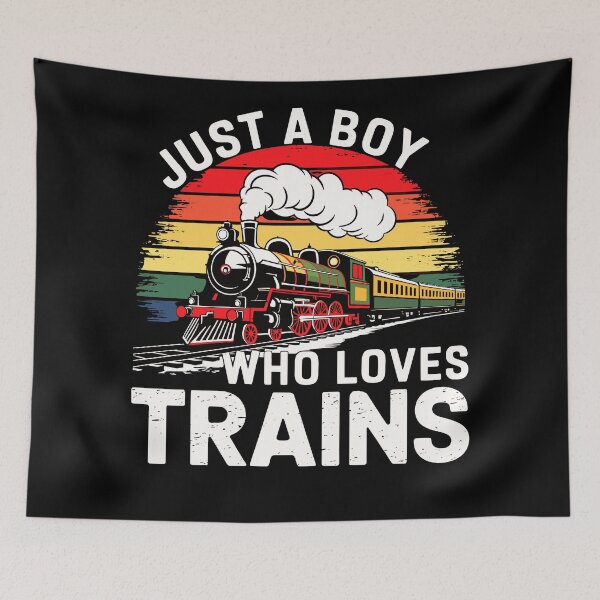Item preview, Just a Boy Who Loves Trains Shirt designed and sold by designleon19.