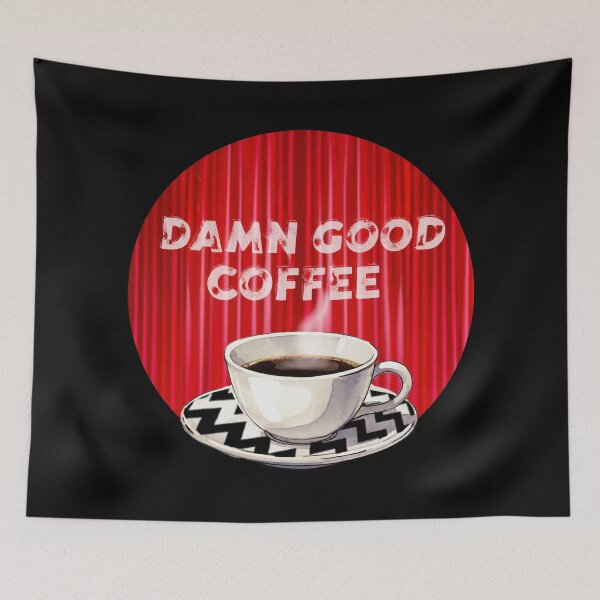 Item preview, Twin Peaks Damn Good Coffee Black Lodge Red Room Coffee Cup designed and sold by Cloudlings and Friends .