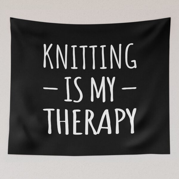Item preview, Knitting Is My Therapy I designed and sold by Lemon Pepper.