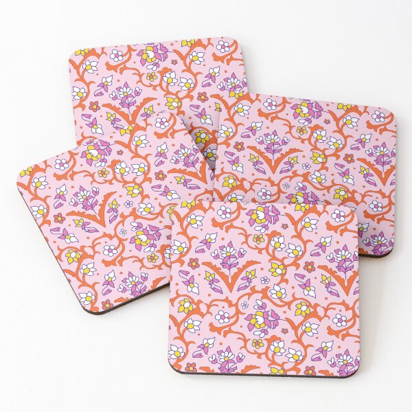 Item preview, Vintage Vibrant Orange Vines Floral Array designed and sold by VintageStyle.