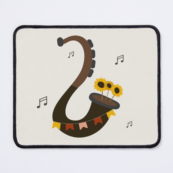 Item preview, Flat Design Illustration with Musical Instrument and Sunflowers designed and sold by AlginaPugachova.