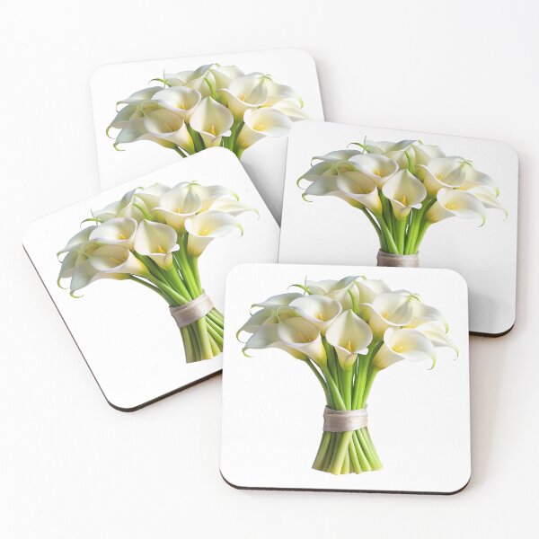 Item preview, white wedding bouquet with calla lilies  designed and sold by DuskTillDown.