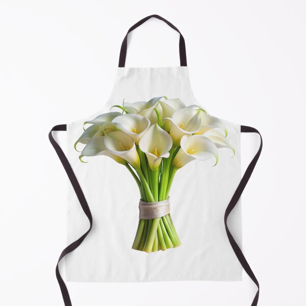 Item preview, white wedding bouquet with calla lilies designed and sold by DuskTillDown.