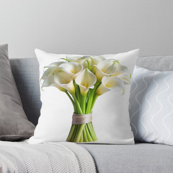 Item preview, white wedding bouquet with calla lilies  designed and sold by DuskTillDown.