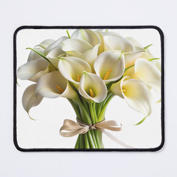 Item preview, white wedding bouquet with calla lilies  designed and sold by DuskTillDown.