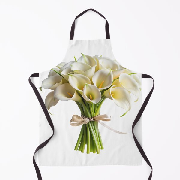 Item preview, white wedding bouquet with calla lilies designed and sold by DuskTillDown.