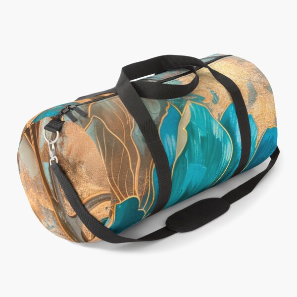 Item preview, Golden Teal Peony Flower Painting designed and sold by MargaretWiktor.