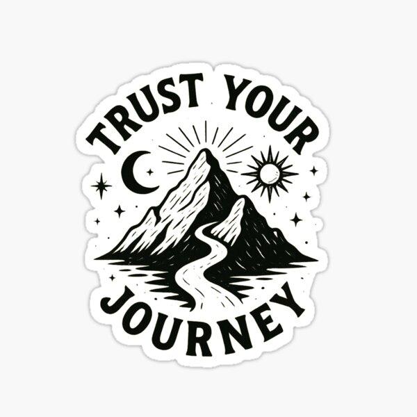 Item preview, Trust Your Journey - Vintage Mountain Adventure Design designed and sold by StudioNovaArt.
