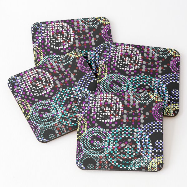 Item preview, Fabric of the Universe Halfdrop on Black designed and sold by Art in My Loft.