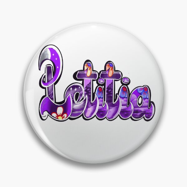 Item preview, LETITIA top 100 popular girls first name in purple. Personalized personalised customised name LETITIA designed and sold by Artonmytee.