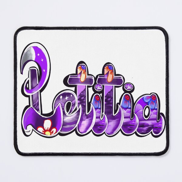 Item preview, LETITIA top 100 popular girls first name in purple. Personalized personalised customised name LETITIA designed and sold by Artonmytee.