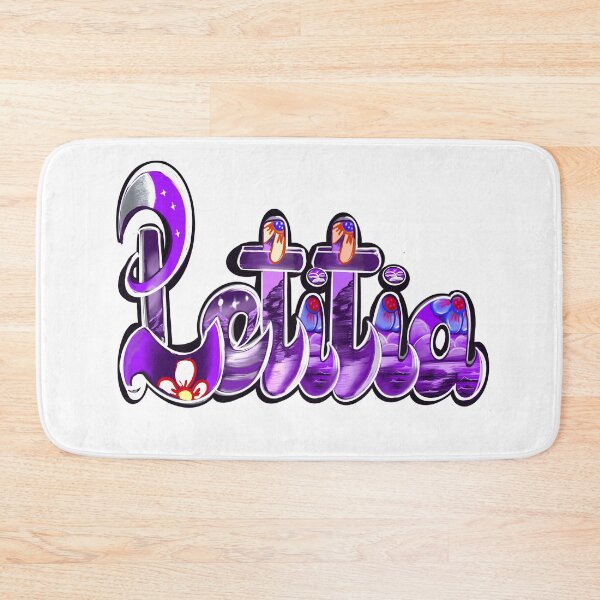 Item preview, LETITIA top 100 popular girls first name in purple. Personalized personalised customised name LETITIA designed and sold by Artonmytee.