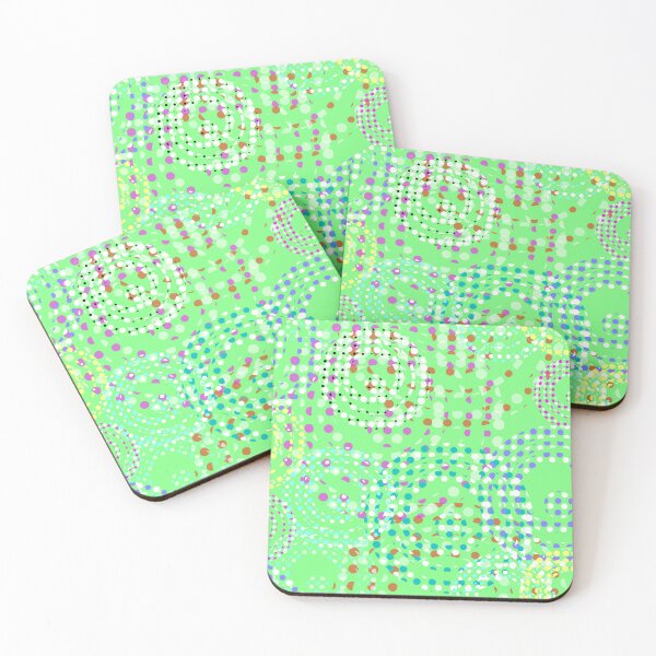 Item preview, Fabric of the Universe Halfdrop on Green 80ff81 designed and sold by Art in My Loft.