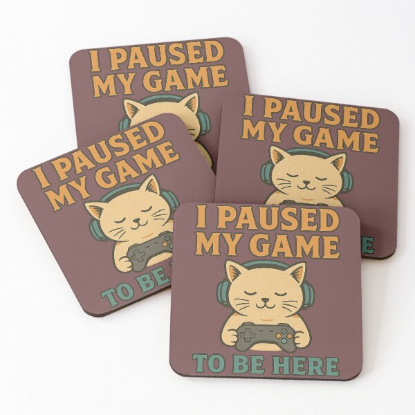 Item preview, I Paused My Game to Be Here - Funny Cat Gamer Tee designed and sold by HauteArtistic.