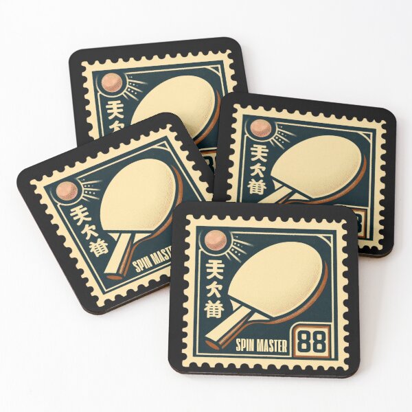 Item preview, Ping Pong Spin Master Vintage Postage Stamp Retro Table Tennis Design designed and sold by No1RetroStamps.