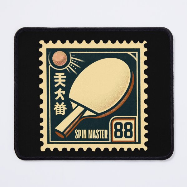 Item preview, Ping Pong Spin Master Vintage Postage Stamp Retro Table Tennis Design designed and sold by No1RetroStamps.