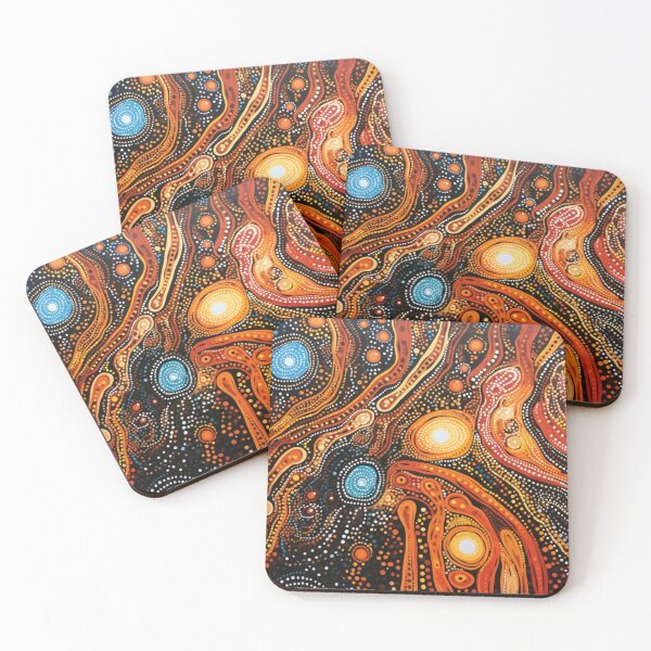 Item preview, Aboriginal Inspired Dot Art - Lava Beauty designed and sold by GrinGalore.