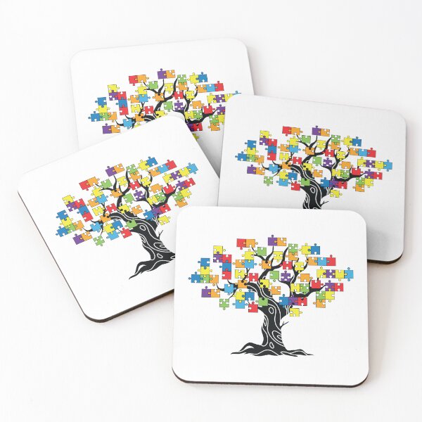 Item preview, Autism Awareness Colorful Puzzle Tree designed and sold by dass-art.