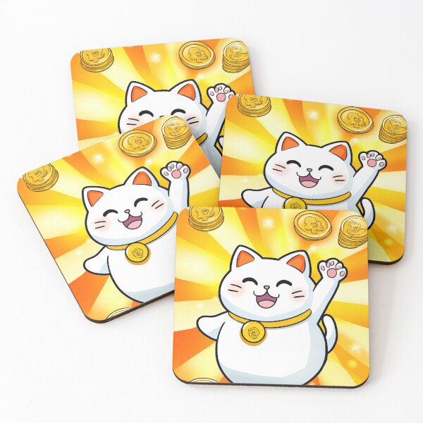 Item preview, Lucky Cat with Golden Coins designed and sold by TOOKTIKshop.