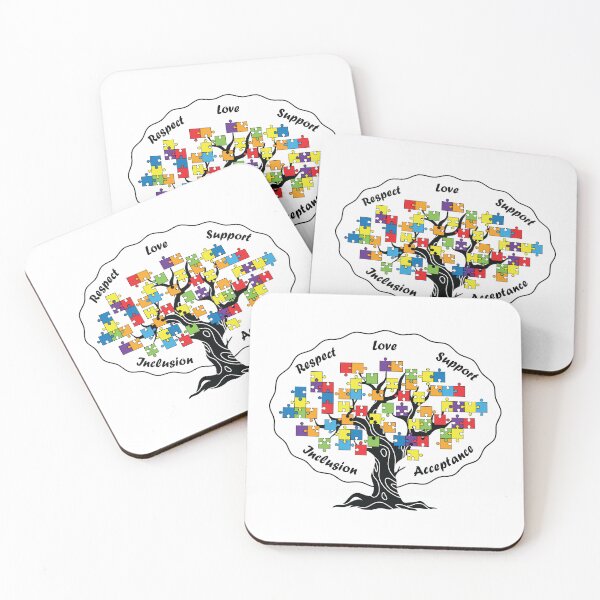 Item preview, Autism Awareness Tree Respect Love Support Inclusion Acceptance designed and sold by dass-art.