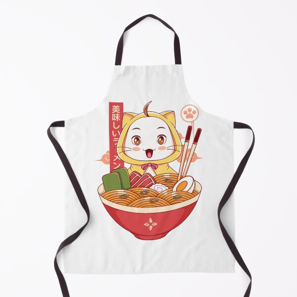 Item preview, Cute White Cat Ramen designed and sold by AlundrART.