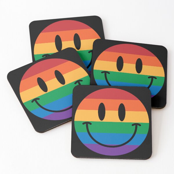 Item preview, Gay Pride Rainbow Happy Face  designed and sold by sasyall.