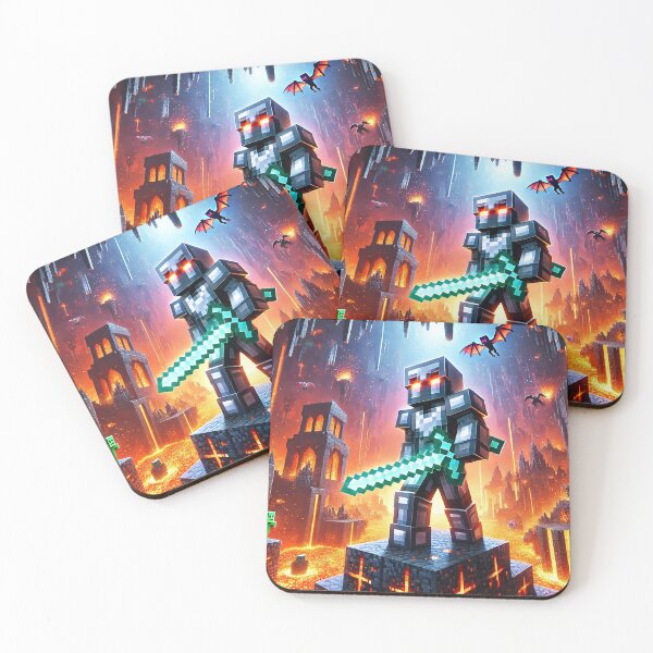 Item preview, Voxel Lava Warrior Scene – Epic Pixel Hero in Netherworld Battle Scene designed and sold by pixelpopplanet.