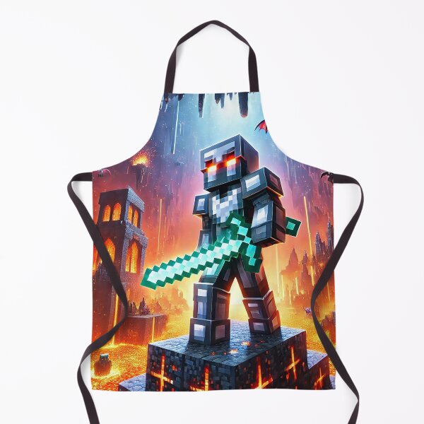 Item preview, Voxel Lava Warrior Scene – Epic Pixel Hero in Netherworld Battle Scene designed and sold by pixelpopplanet.
