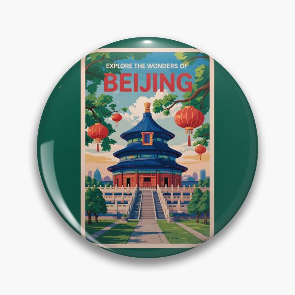 Item preview, Beijing China Temple Of Heaven Travel Art Vintage designed and sold by KrisSidDesigns.