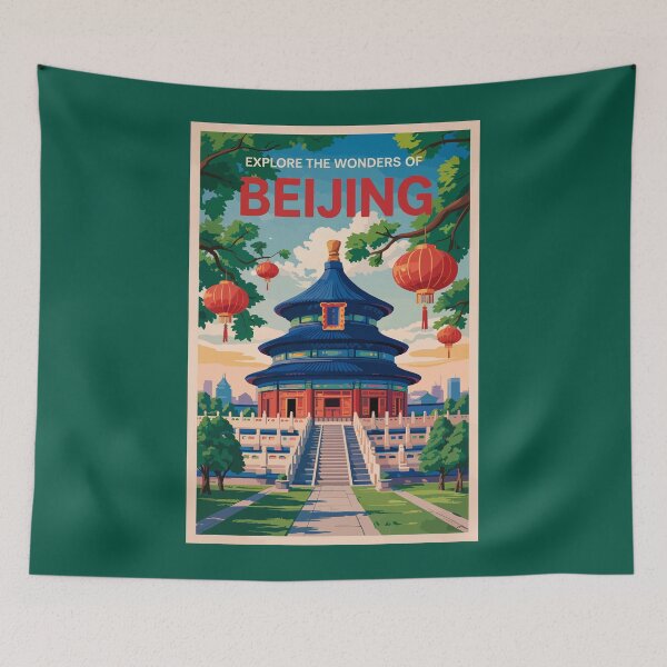 Item preview, Beijing China Temple Of Heaven Travel Art Vintage designed and sold by KrisSidDesigns.