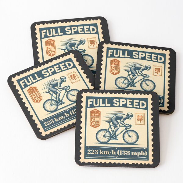 Item preview, Full Speed Cycling Vintage Postage Stamp Retro Bicycle Race Design designed and sold by No1RetroStamps.
