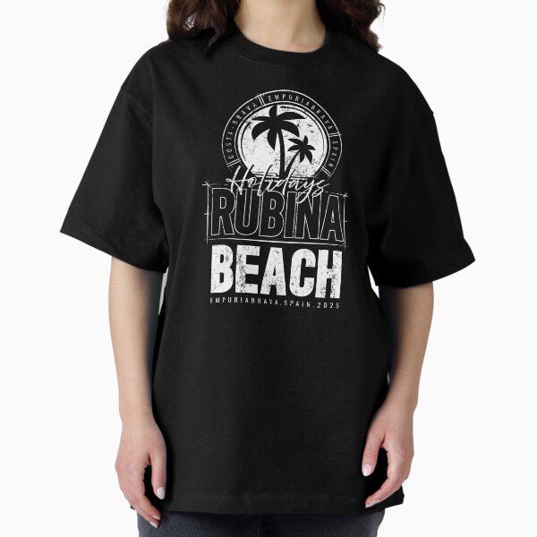 Aperçu de l'œuvre Rubina Beach Souvenirs-Version Blanche vintage-2025. créée et vendue par CUBATSHIRT.