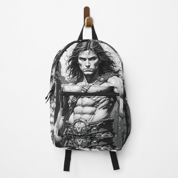 Item preview, Conan Warrior Epic Battles Fantasy Black White Ink designed and sold by ART ATTACK ZONE.