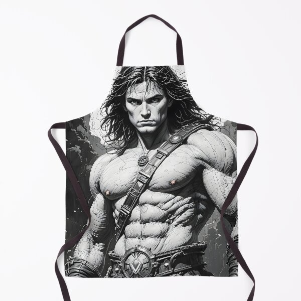 Item preview, Conan Warrior Epic Battles Fantasy Black White Ink designed and sold by ART ATTACK ZONE.