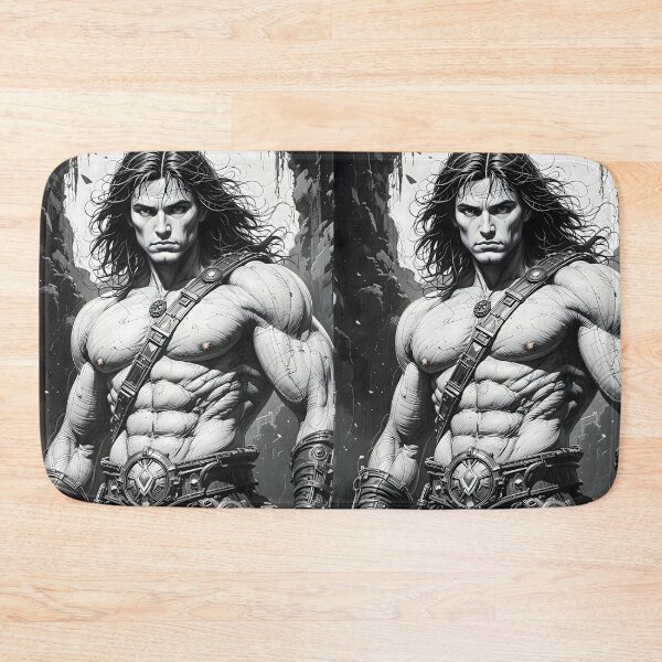 Item preview, Conan Warrior Epic Battles Fantasy Black White Ink designed and sold by ART ATTACK ZONE.
