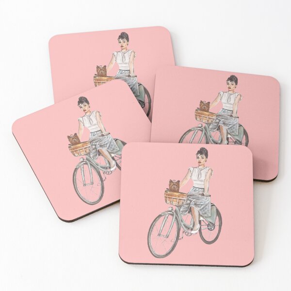 Item preview, Audrey Hepburn and her dog Mr. Famous: Artwork with PopArt Print, Audrey Hepburn Poster, Gift for Cyclists, Audrey Hepburn Art designed and sold by RetroTraveller.