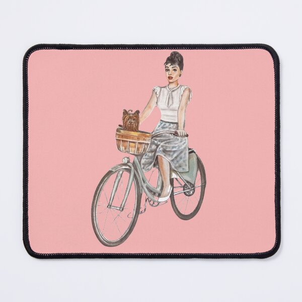 Item preview, Audrey Hepburn and her dog Mr. Famous: Artwork with PopArt Print, Audrey Hepburn Poster, Gift for Cyclists, Audrey Hepburn Art designed and sold by RetroTraveller.