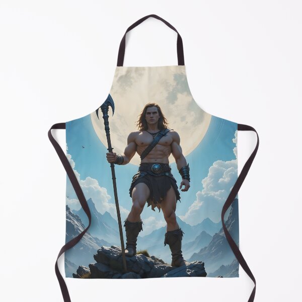 Item preview, Conan Warrior Moon Battles Fantasy Colorful Ink designed and sold by ART ATTACK ZONE.