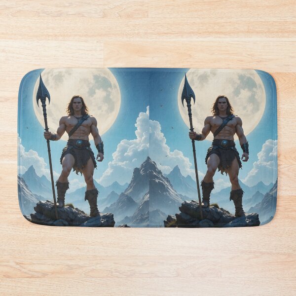 Item preview, Conan Warrior Moon Battles Fantasy Colorful Ink designed and sold by ART ATTACK ZONE.