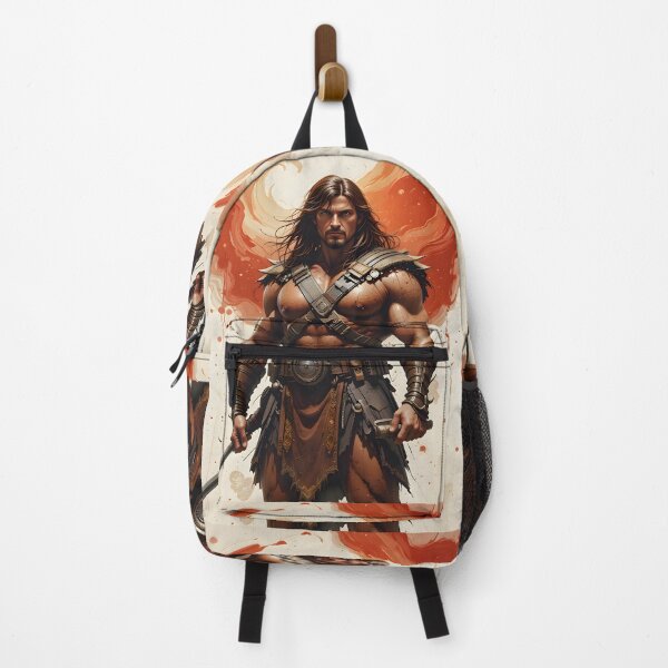 Item preview, Conan Fire Battles Fantasy Black White Ink designed and sold by ART ATTACK ZONE.