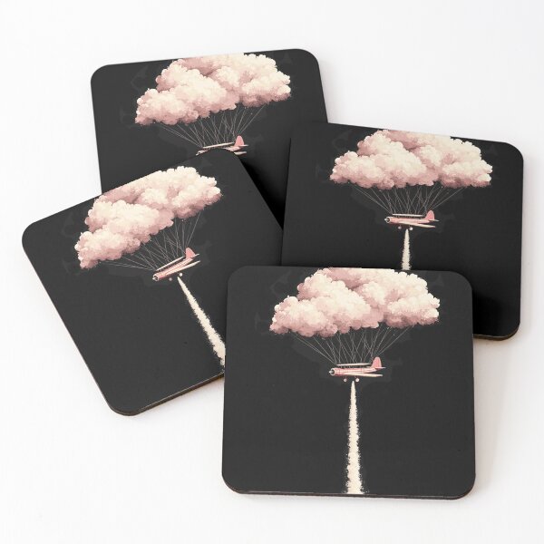Item preview, Cloud Parachute Plane Art Print - Whimsical Aviation Illustration designed and sold by Creet-Design.